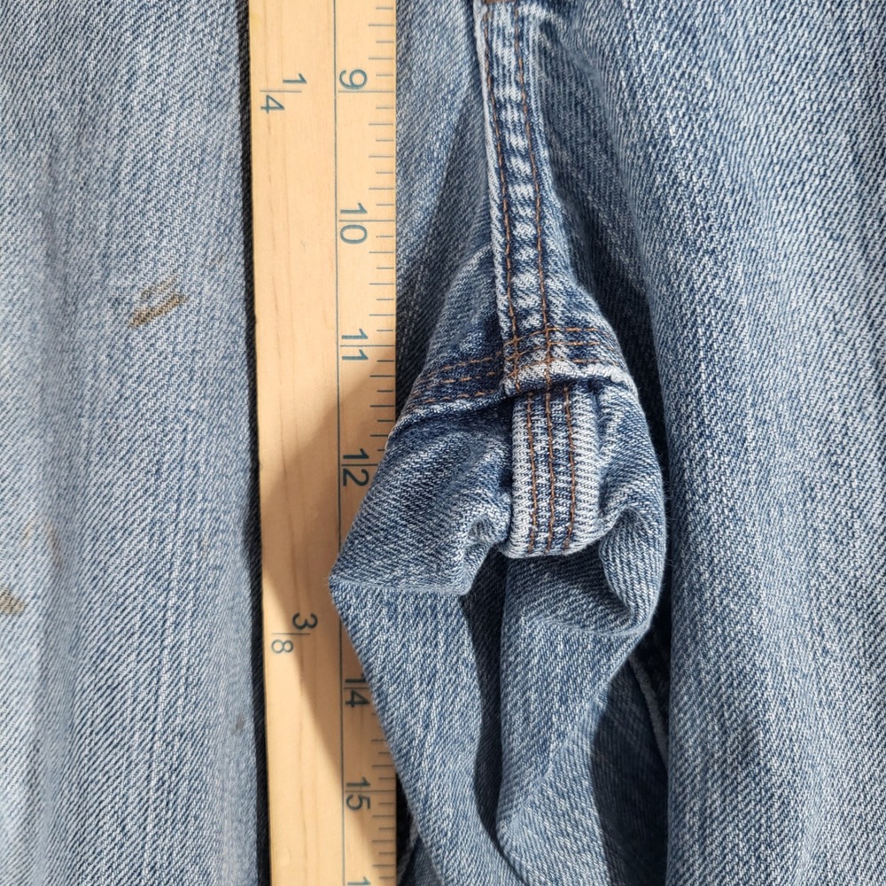 Carhartt Jeans Men's 32x29 Light Wash Denim Relaxed Fit Distressed Workwear Pant - Picture 9 of 16